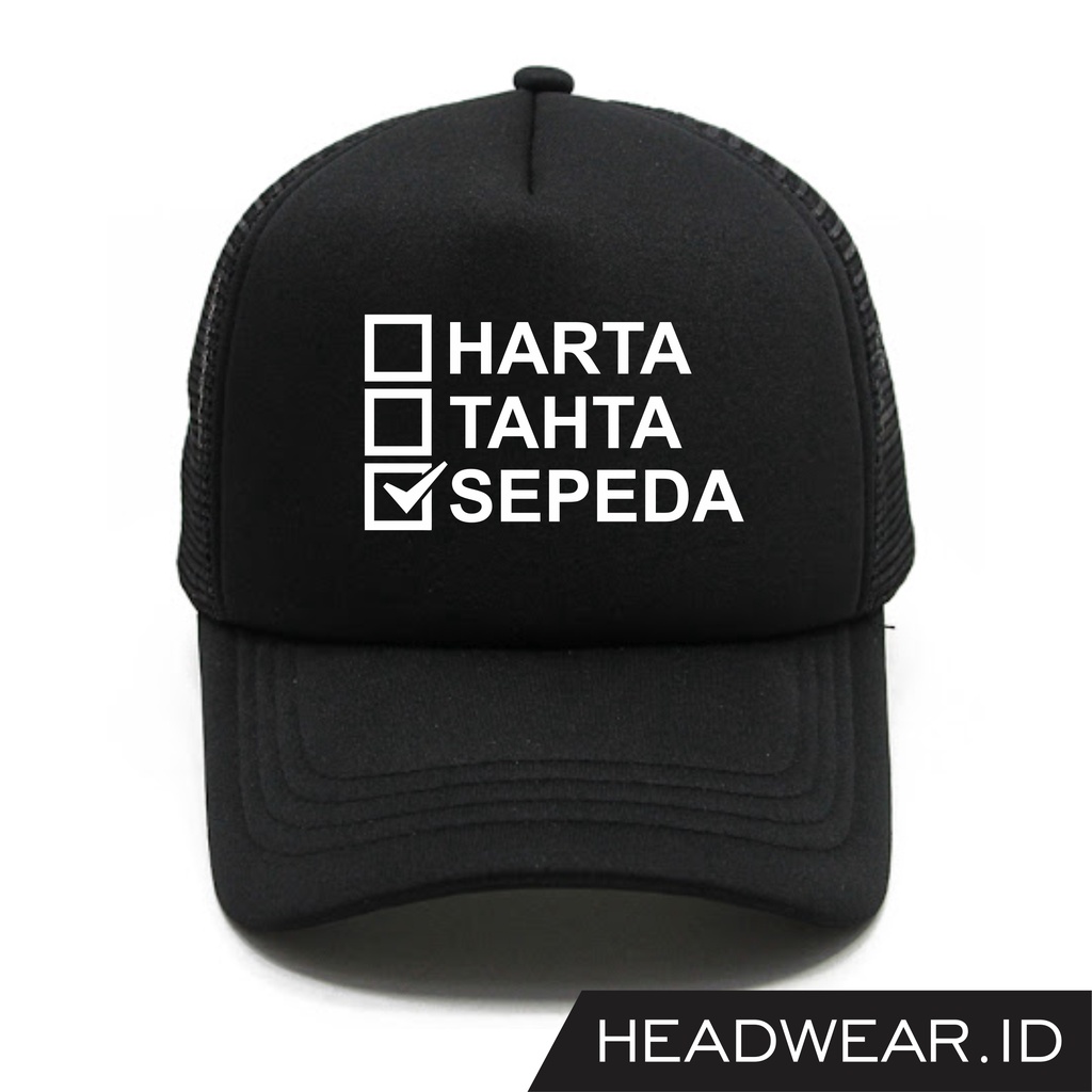 Topi Jaring Trucker Custom "Harta Tahta Sepeda"