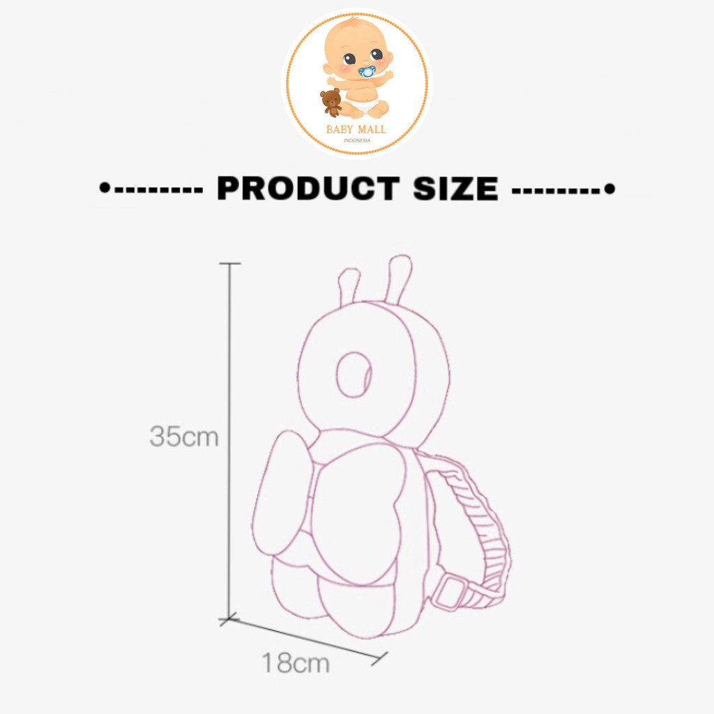 ( FREE BELT ) BEE SERIES Bantal Pelindung Kepala Bayi Anti Jatuh / Baby Head Protector Model Ransel