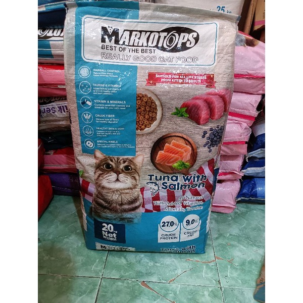 EKSPEDISI Markotops adult &amp; kitten tuna with salmon 20kg/ Dryfood/ markotops makanan kucing