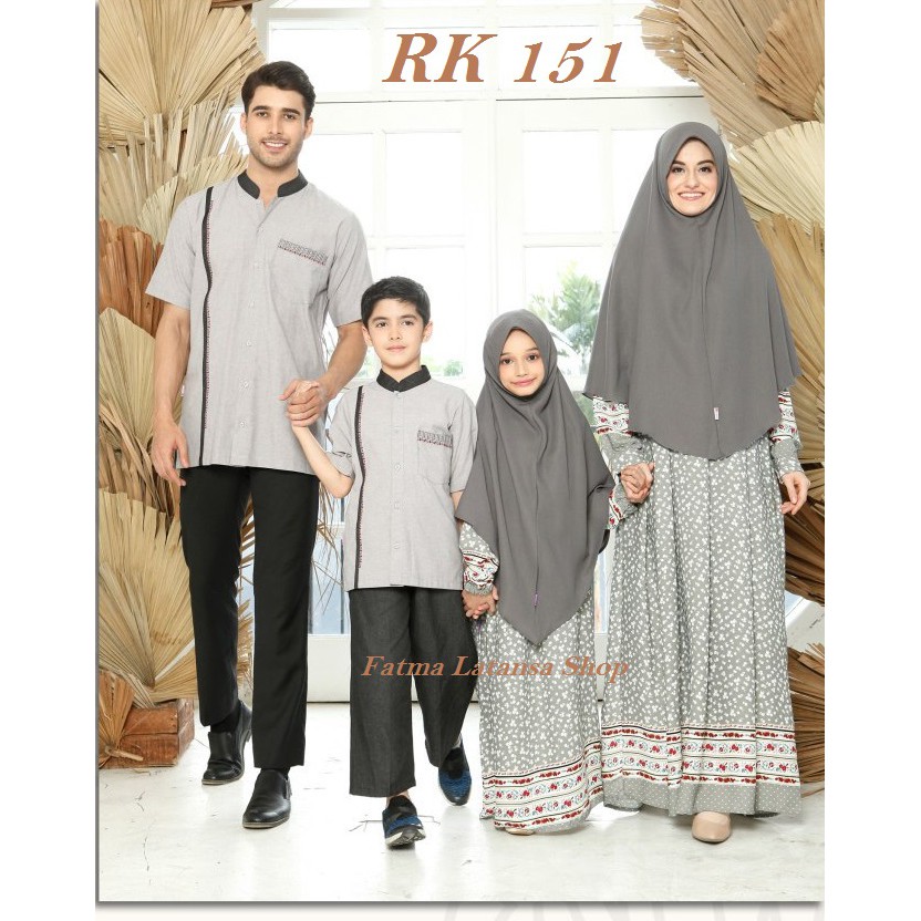 gamis syari baju keluarga rauna rk kk ka ra 151 gamis wanita, gamis anak, dress muslim,