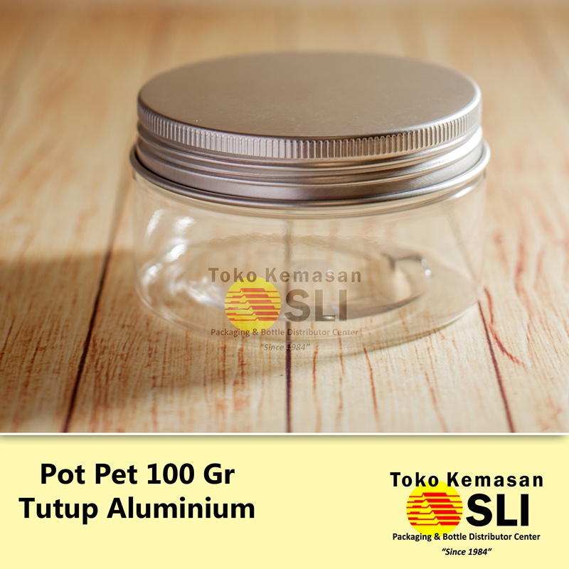 POT PET 100 GR TUTUP ALUMINIUM