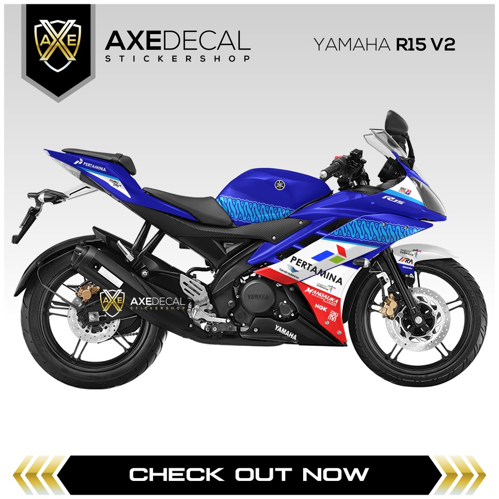 Decal Striping Yamaha R15 V2 Mandalika / Stiker motor r15 v2 pertamina / stock decals