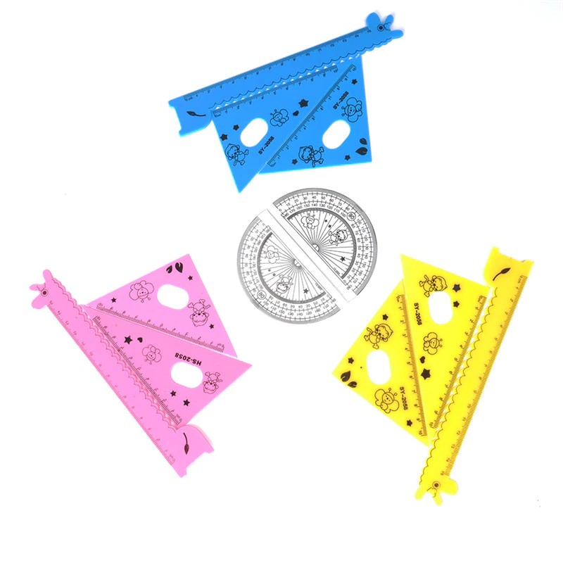 

INDORETAIL | Lucu Kartun Jerapah Penguasa Set, lurus Penguasa/Segitiga Penguasa/Protractor Junior