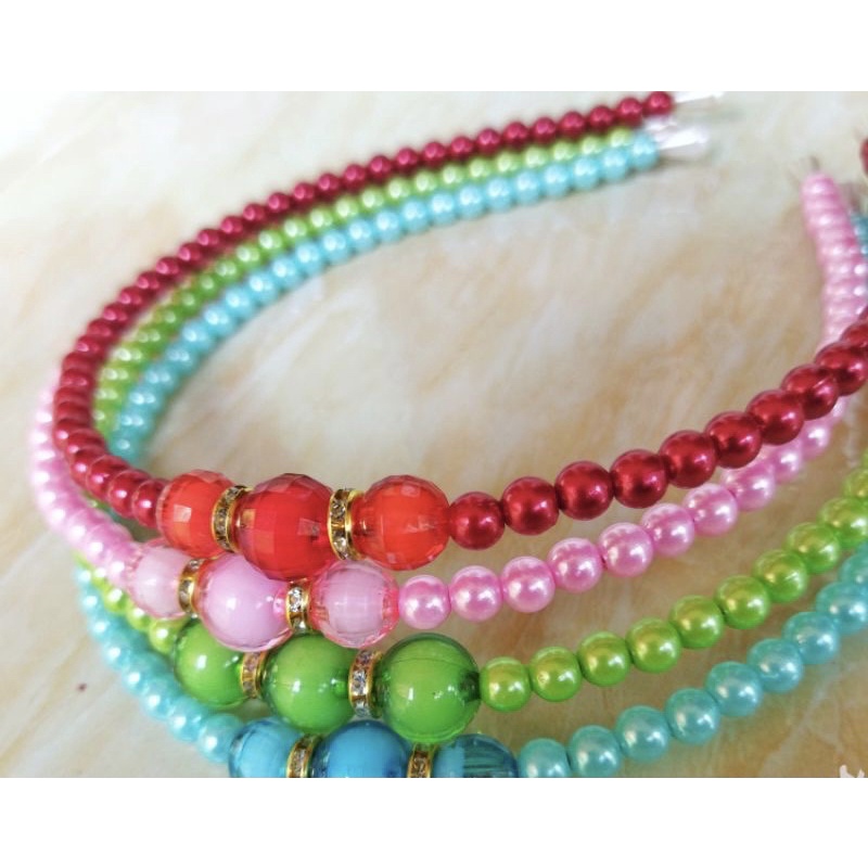 bando mutiara korea warna / headband korean pearl / bando pearl korea