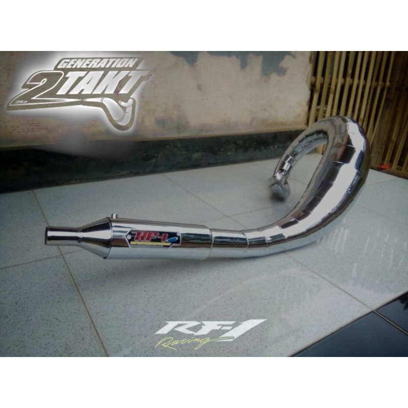 KNALPOT RX KING UDANG LOBSTER CROME ORIGINAL RF-1 RACING