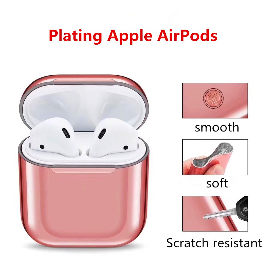 Casing Case Armor Electroplating TPU Slim Shockproof Tahan Lama untuk Apple airpods