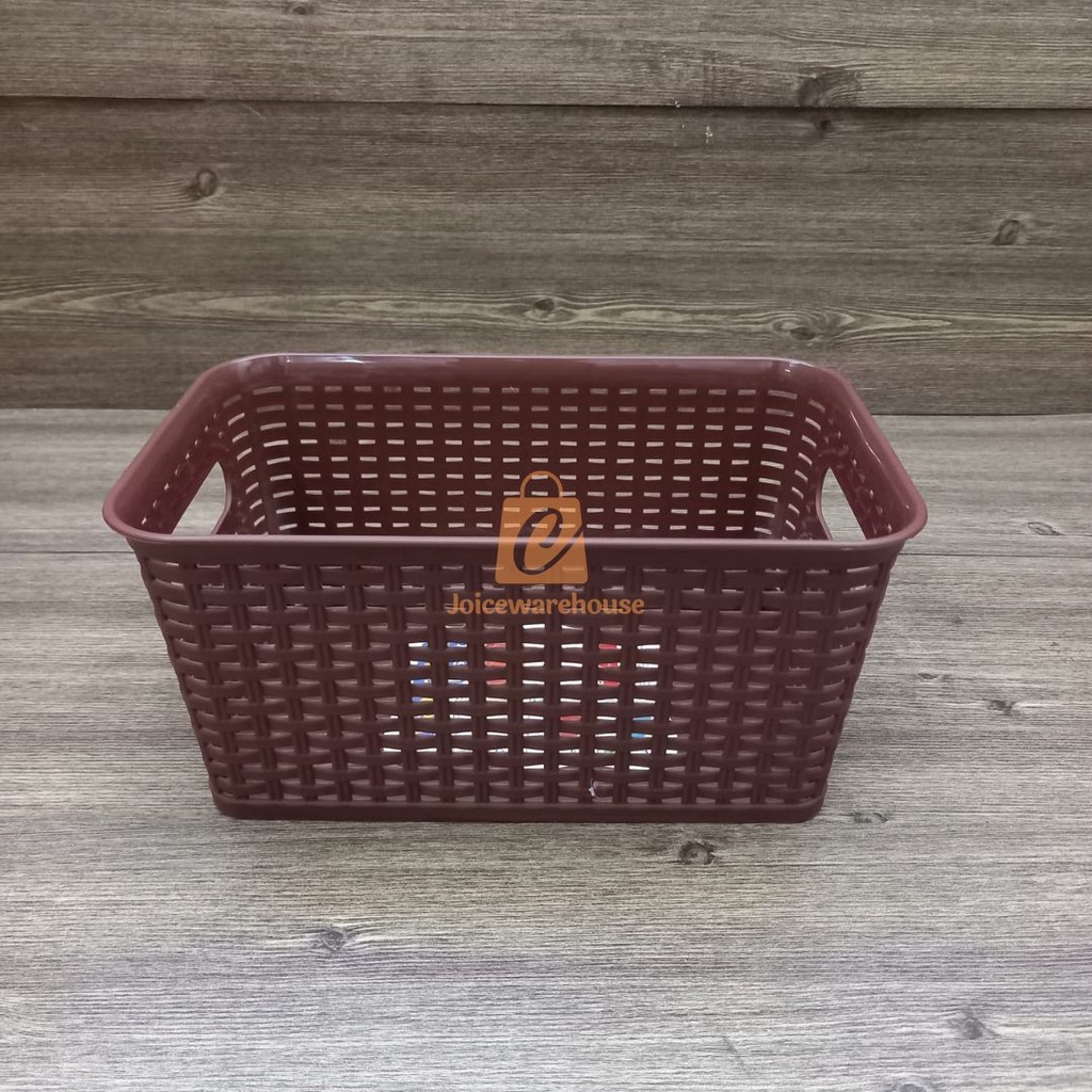 Keranjang / Storage Box Serbaguna Anyam Manhattan - BK282 (24.5CM)