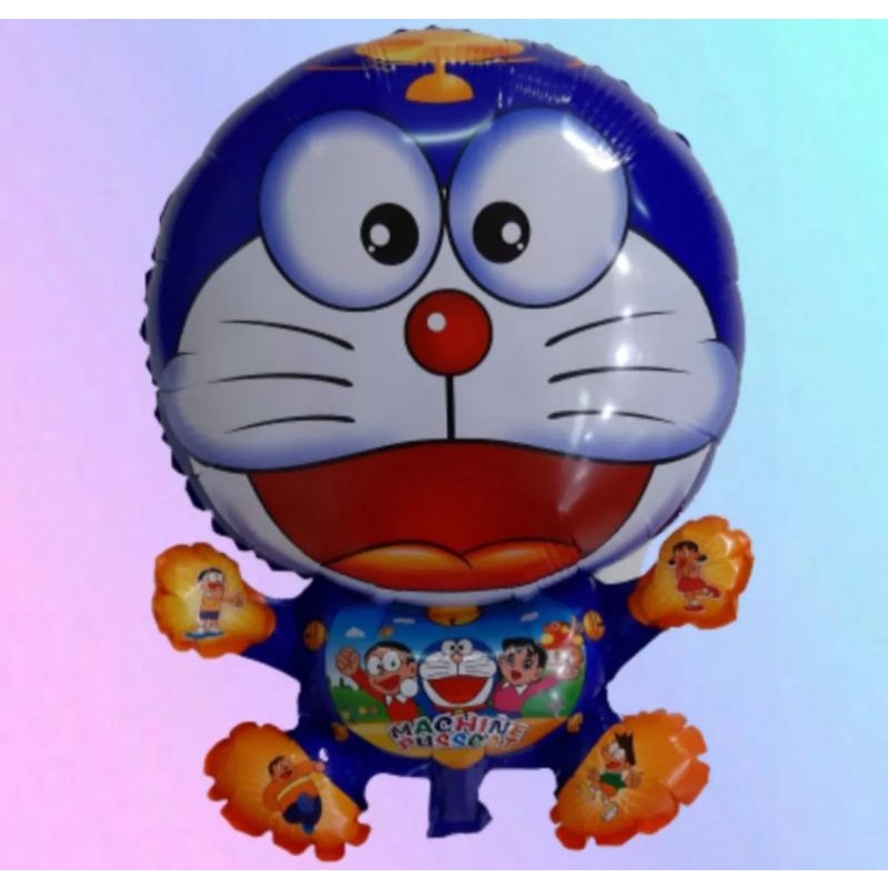 DORAEMON BIRU BALON GAS, BISA TERBANG (BALON KARAKTER BALON FOIL)