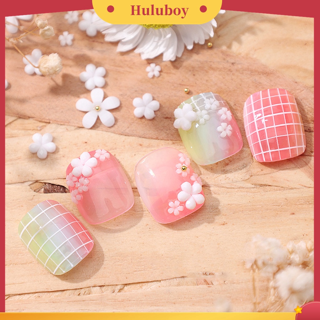 Huluboy Huluboy♡ Ornamen Bunga Kecil Warna Putih Untuk Dekorasi Kuku Wanita