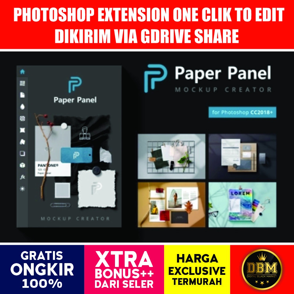 Paper Panel - Mockup Creator - Photoshop - Plugins