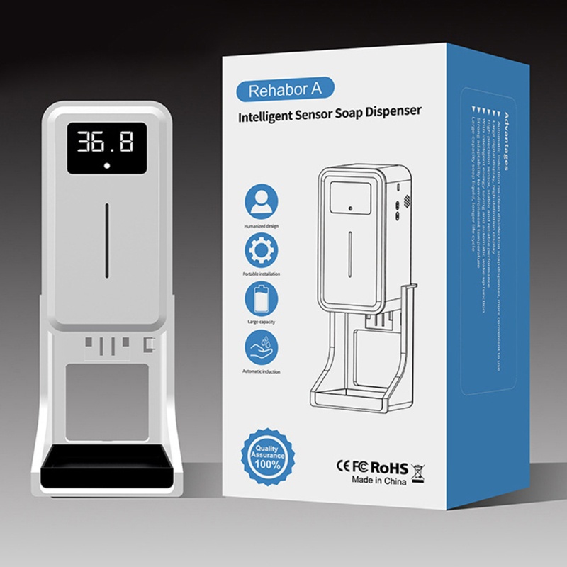 Kiss Dispenser Sabun Pengukur Suhu Hand Sanitizer/Alkohol Dispenser Temp Test