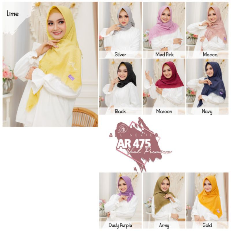 Terlaris hijab segiempat voal Arrafi Ar 475