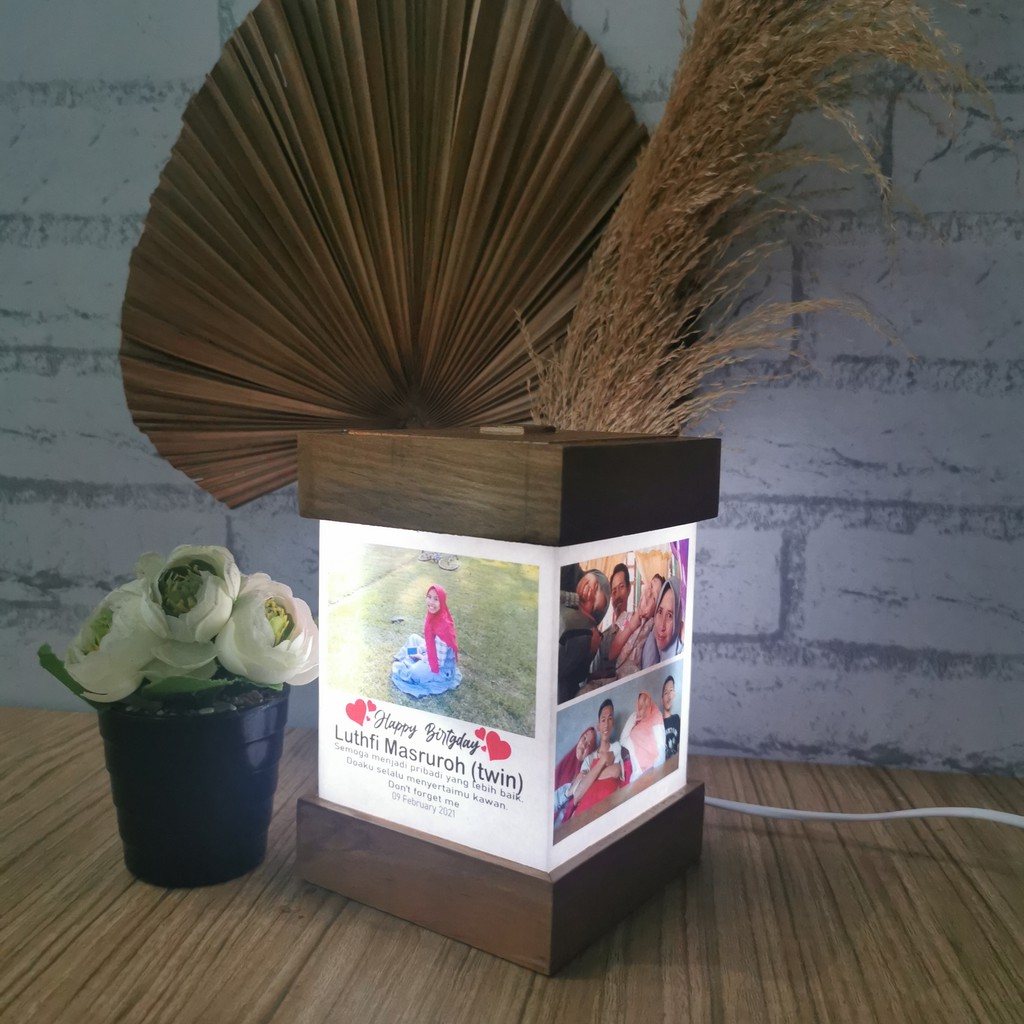 Lampu Hias Lampu Tidur kolase foto kado ulang tahun birthday size kecil