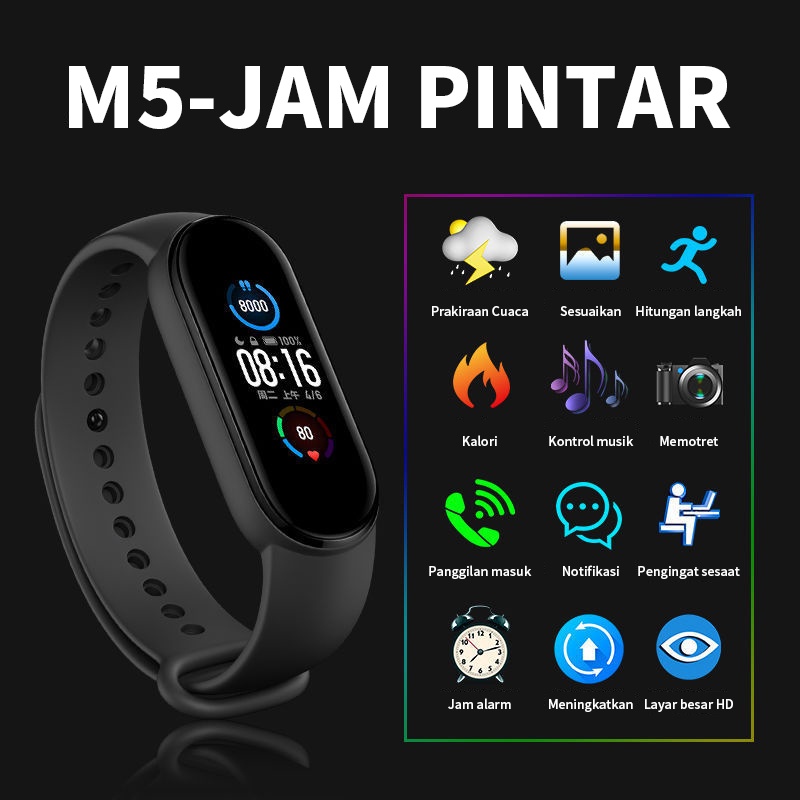 Smart Watch Smart Band M5 M6 Smartwatch Smartband Music Control Custom Watch Face Water Proof New