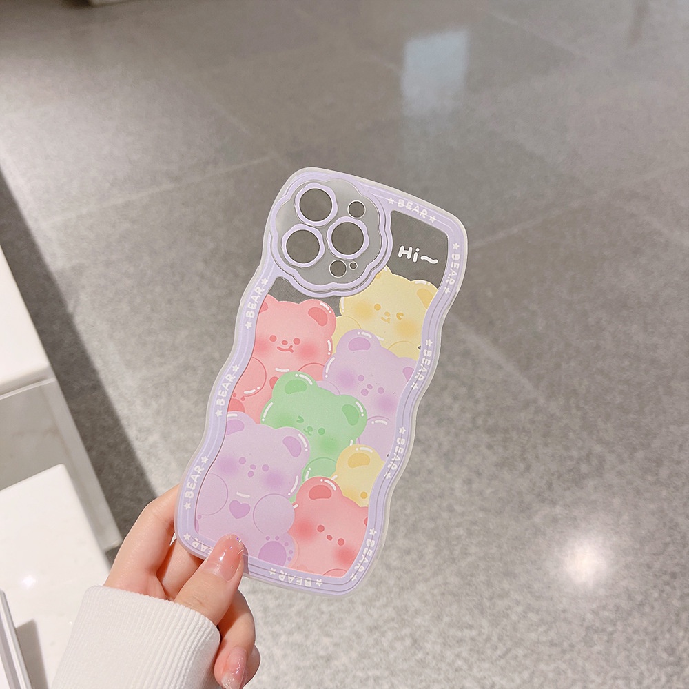 Soft Case Hp Gambar Kartun Beruang Untuk Iphone 7 / 8plus / X / XR / XS / 11 / 12 / 13 / 14pro MAX / SE 2020