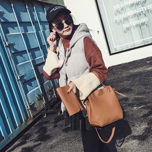 tas tangan selempang kulit simple sling bag hand bag leather (2I3) bta371