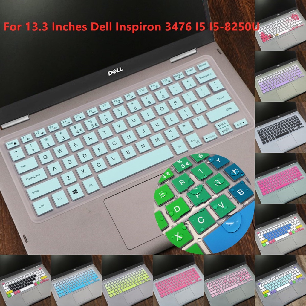 For 13.3 Inches Dell Inspiron 3476 I5 I5-8250U  Soft Ultra-thin Silicone Laptop Keyboard Cover Protector