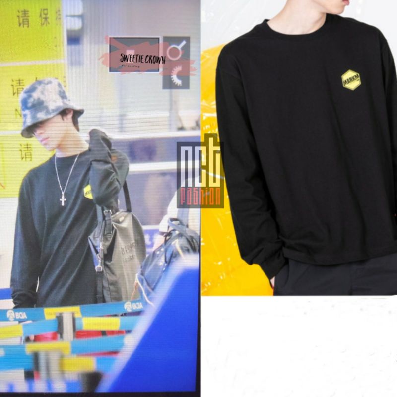 Basic Sweater NCT Way V Hendery style Markm logo kotak kuning