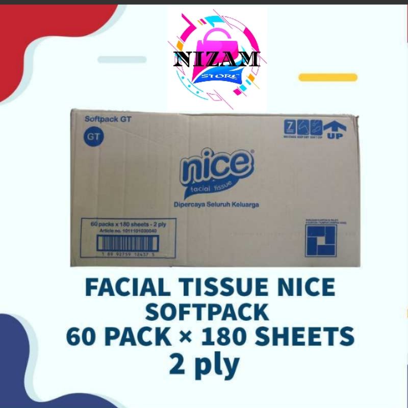 tisu nice 180 sheet / 1 karton