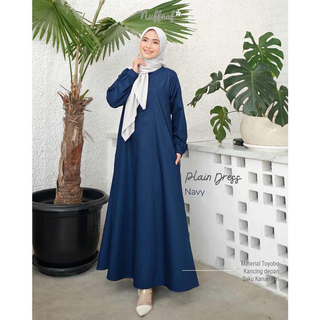 GAMIS DEWASA PLAIN DRESS NUFFNAF
