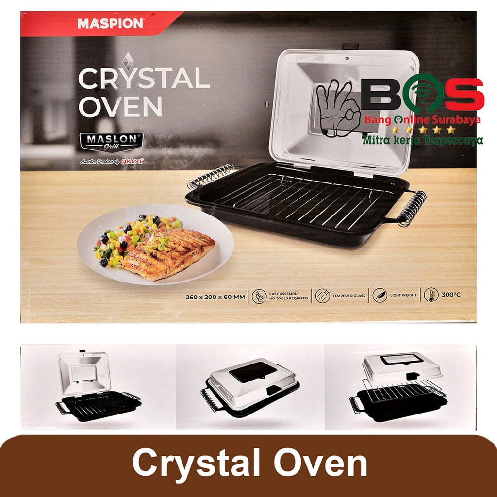 Alat Pemanggang Kompor Maspion Crystal Oven Panggangan Ikan Daging Ayam