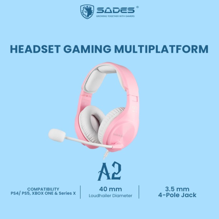 Headset Gaming Multiplatform Sades A2