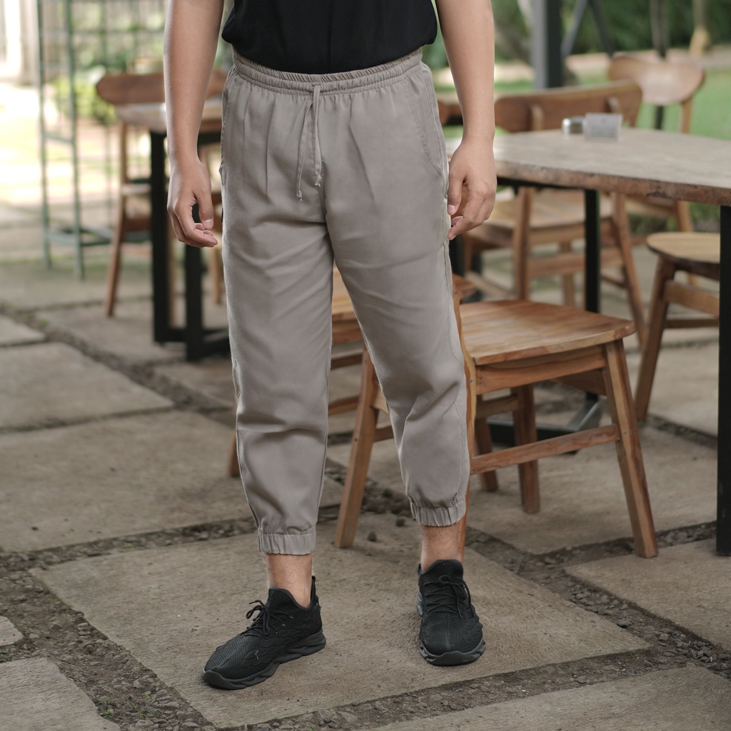 Afkar - jogger japan dirll celana jogger celana panjang jogger pria - JOGGER DRILL