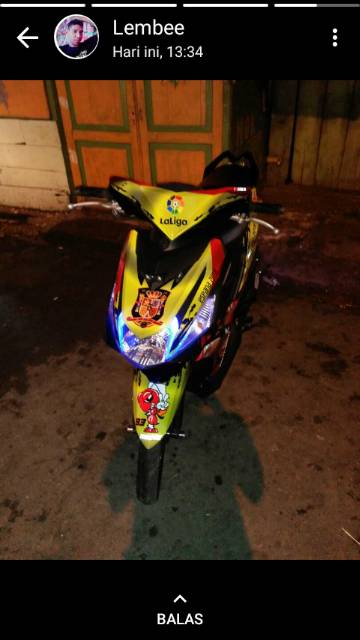 Decal stiker mio m3 spanyol bisa custem dan semua motor