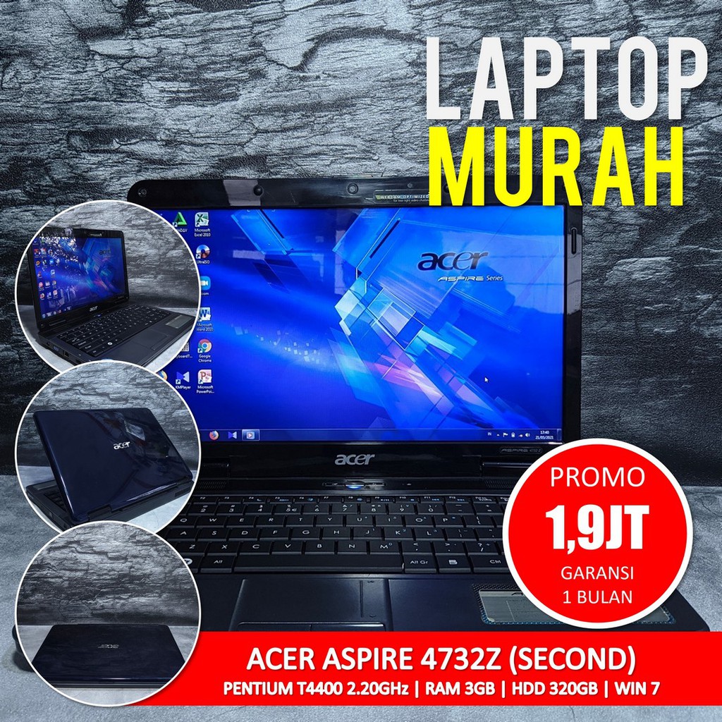 [Bisa COD] MURAHH LAPTOP ACER ASPIRE 4732Z RAM 3GB HDD 320GB – Laptop Second Seken Bekas Notebook