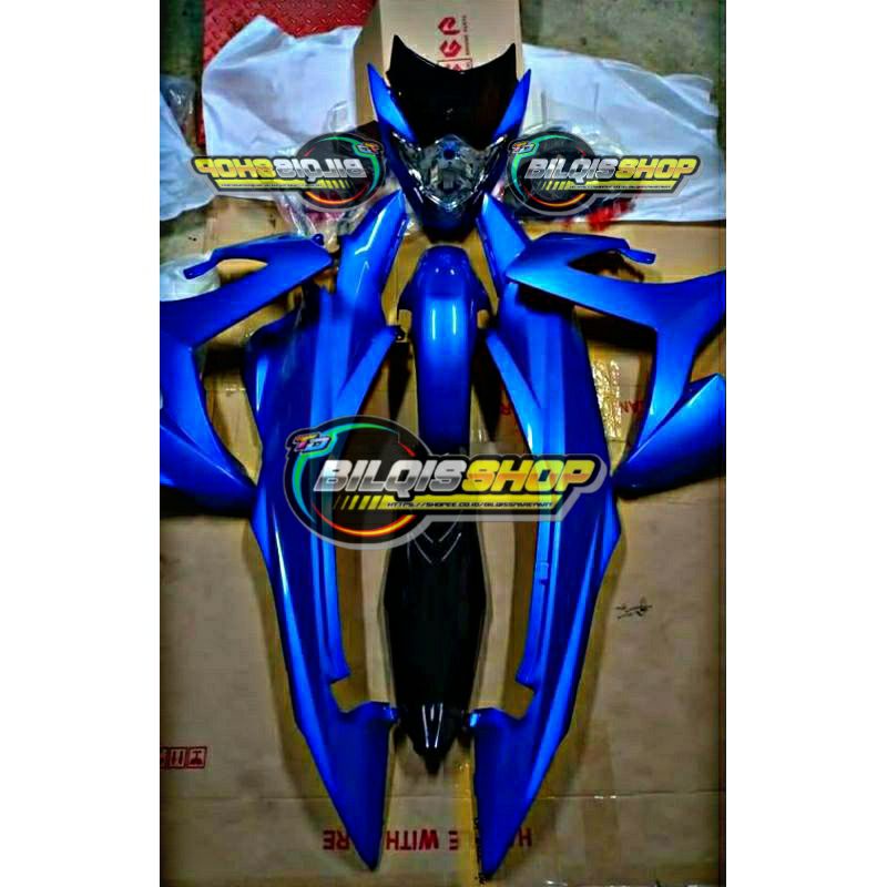 cover full body halus suzuki satria fu facelift warna biru