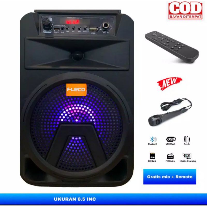 SPEAKER KARAOKE BLUETOOTH F-3363 FL-3362 - F-6608 BONUS MIC