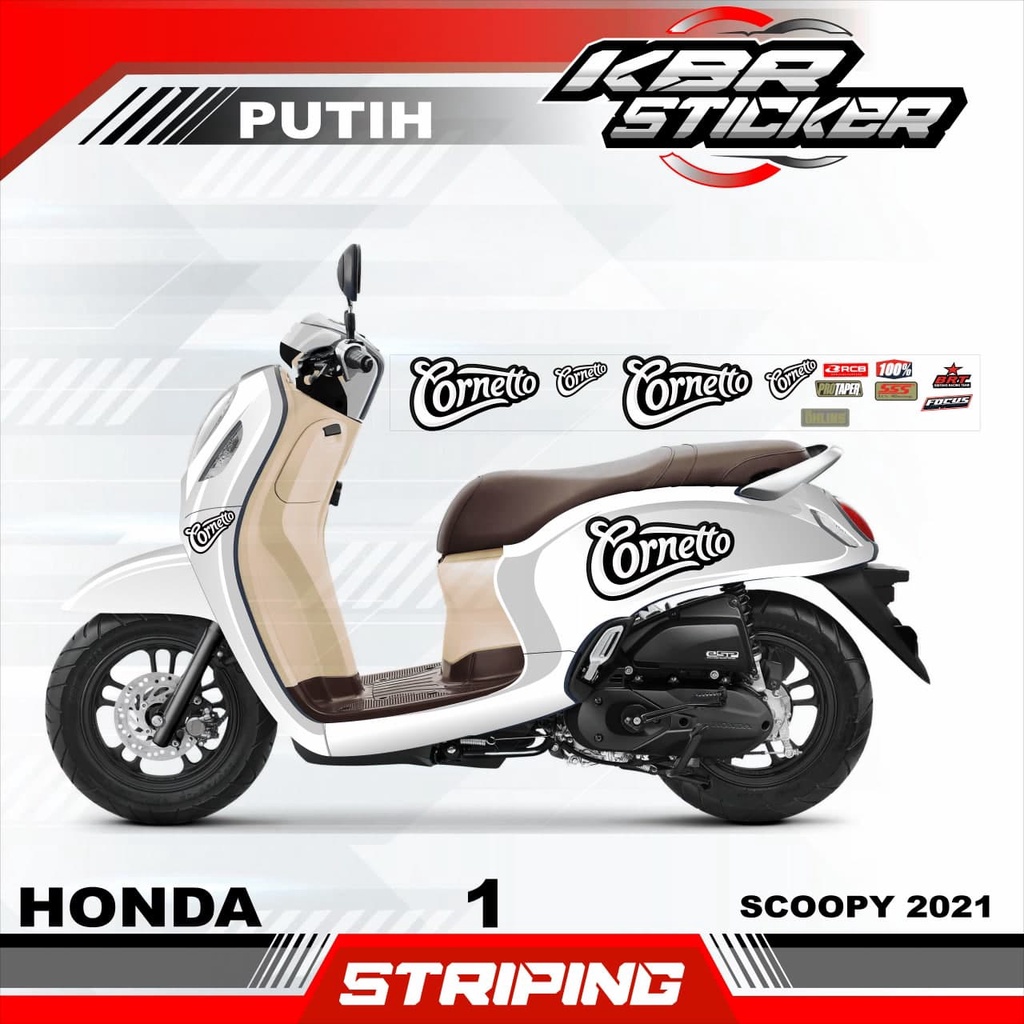 SCOOPY 2021 stiker motor striping SCOOPY 2021 motor honda motor sticker variasi Racing 01