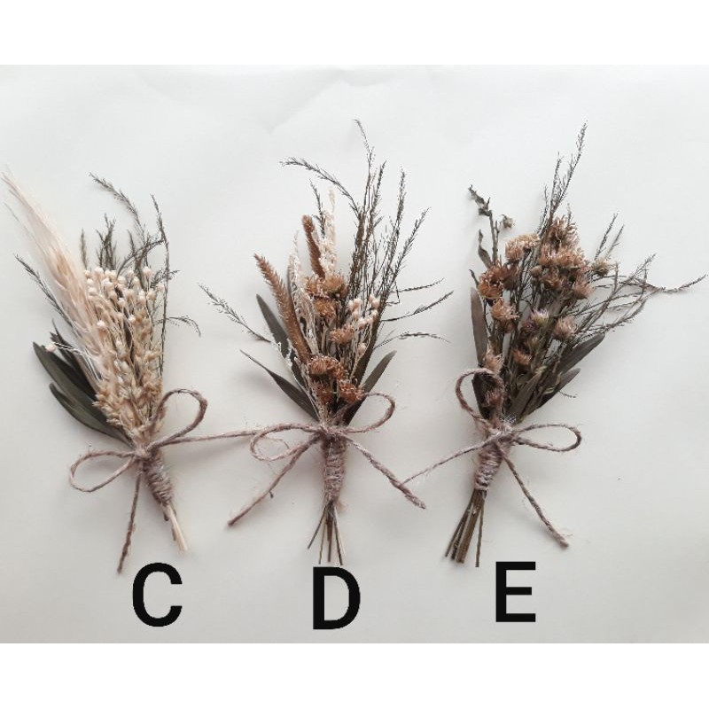 bunga jas rustic | boutonniere rustic | bunga kering
