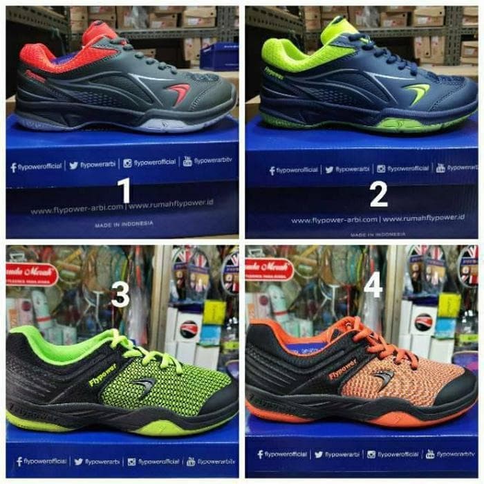 SEPATU BADMINTON ANAK FLYPOWER PLAOSAN PAWON 5 6 ORIGINAL