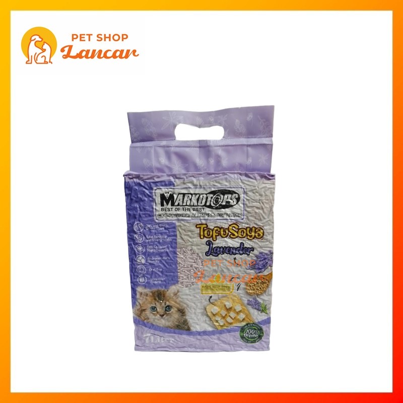 pasir kucing MARKOTOP MARKOTOPS tofu soya clump 7Liter - Lavender