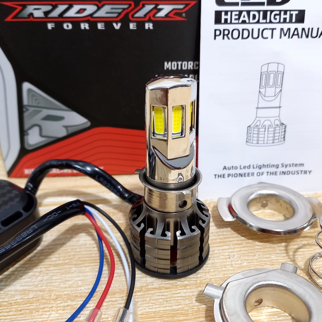 Dop Lampu depan Bohlam LED 6 Sisi 35W 6 Mata AC DC Kipas Universal Ride IT