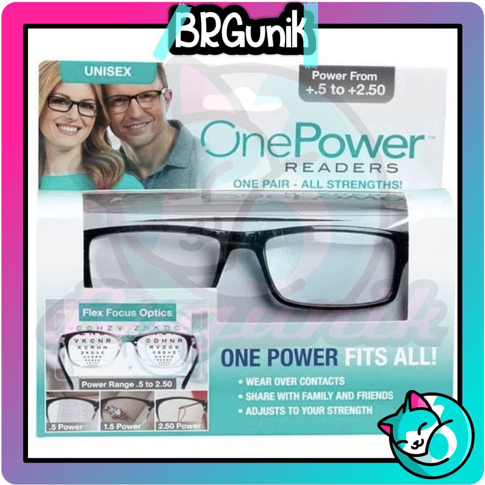 BRGUNIK Kacamata Baca Plus Auto Focus Adjusment Ajaib One Power Readers Untuk Pria Dan Wanita R450