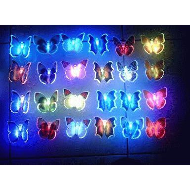 Lampu Kupu - Kupu Buterfly Led Lamp  Berubah Warna Cantik Dan Keren Berbagai Motif Ecer Grosir