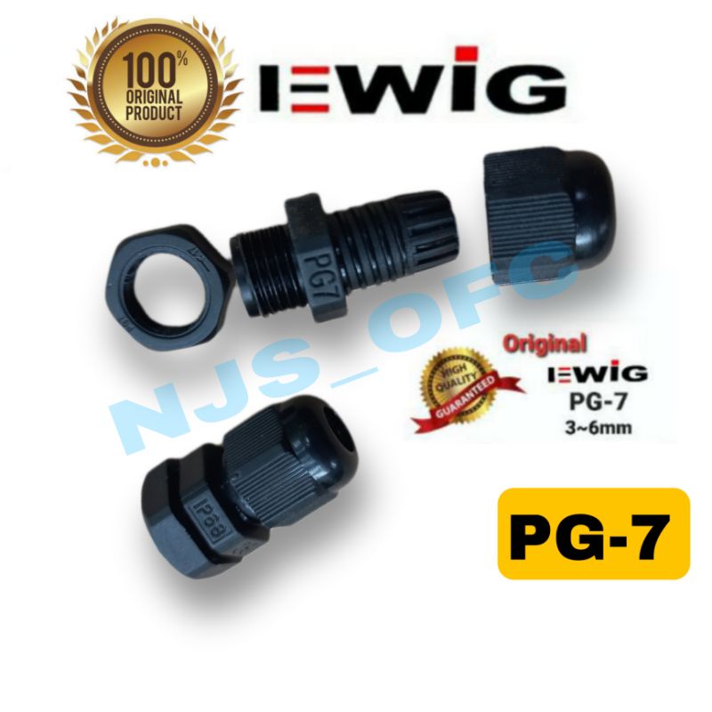 Cable Gland EWIG PG-7 (3-6mm) waterprof