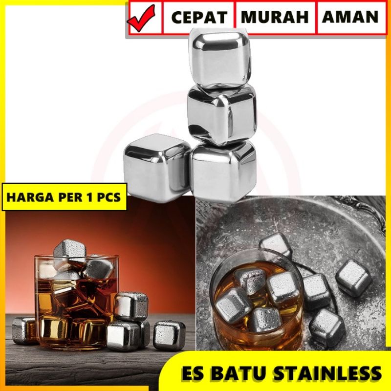 

ES BATU STAINLESS STEEL Pendingin Minuman Ice Cube