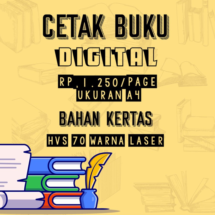

(A4 HVS Warna) Cetak Buku, Modul, Tugas Termurah