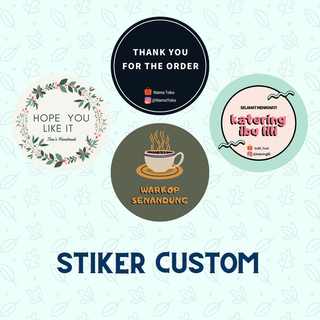 

Stiker Bulat Olshop Custom / Stiker Lucu / Stiker Kata Motivasi / Stiker Logo / Custom Murah