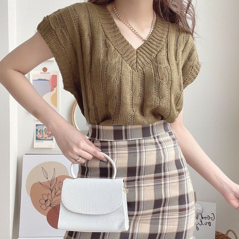 VEST CABLE PREMIUM ROMPI RAJUT 7GET | VEST RAJUT | ROMPI CABLE MOTIF ULIR