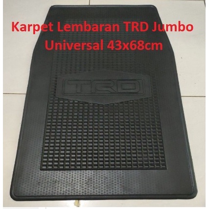 Karpet Keset alas kaki dalam Mobil Kabin Lembaran TRD Jumbo Universal uk.43x68cm harga per lembar Posisi depan atau belakang cocok untuk semua jenis mobil Universal