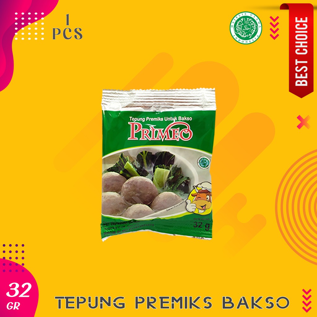 Jual Tepung Bakso Tepung Pengenyal Bakso Primeo 32 Gr Shopee Indonesia