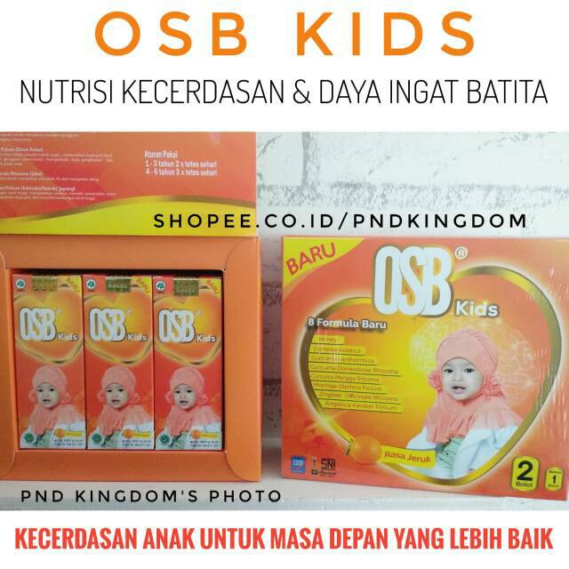 Free Gift Original Osb Kids Vitamin Anak Nutrisi Otak Anak Cerdas Meningkatkan Daya Ingat