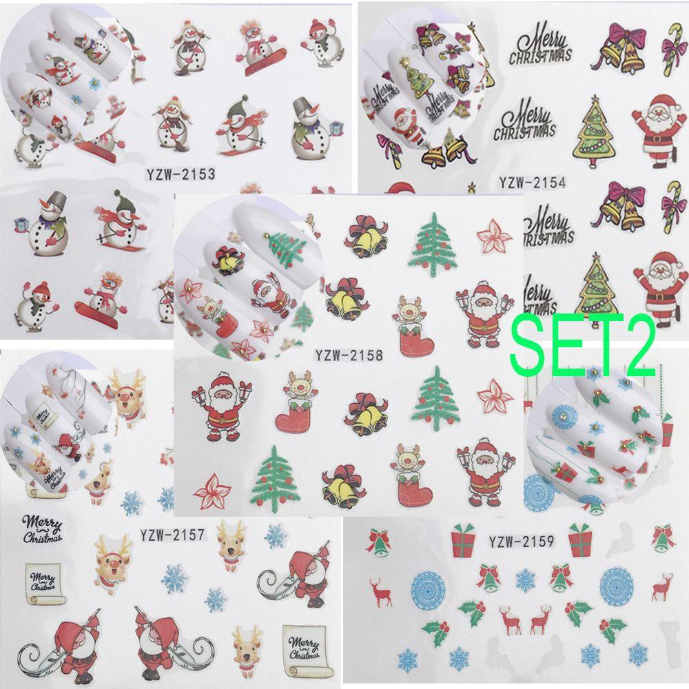 Preva Stiker Nail Art Stiker Hot Beauty Santa Claus Snowflakes Dekorasi Stiker