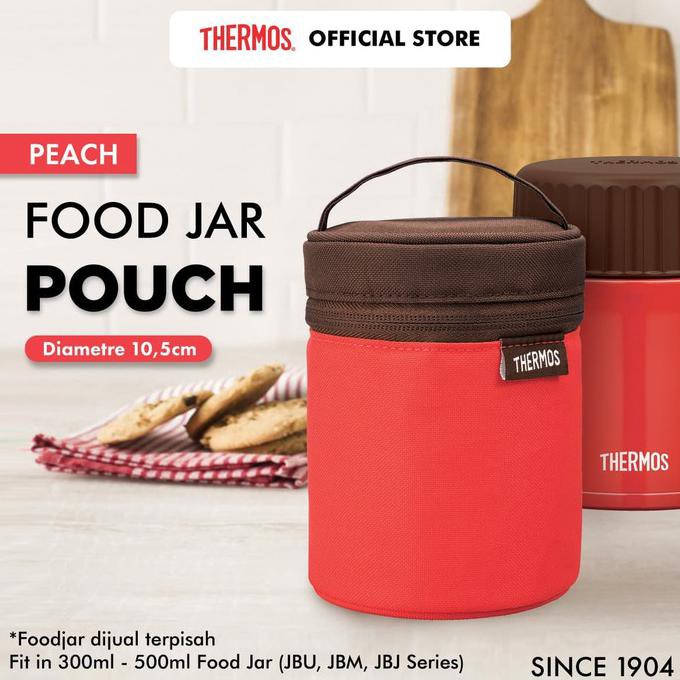 THERMOS TAS BEKAL FOOD JAR POUCH PEACH REB 003 PCH