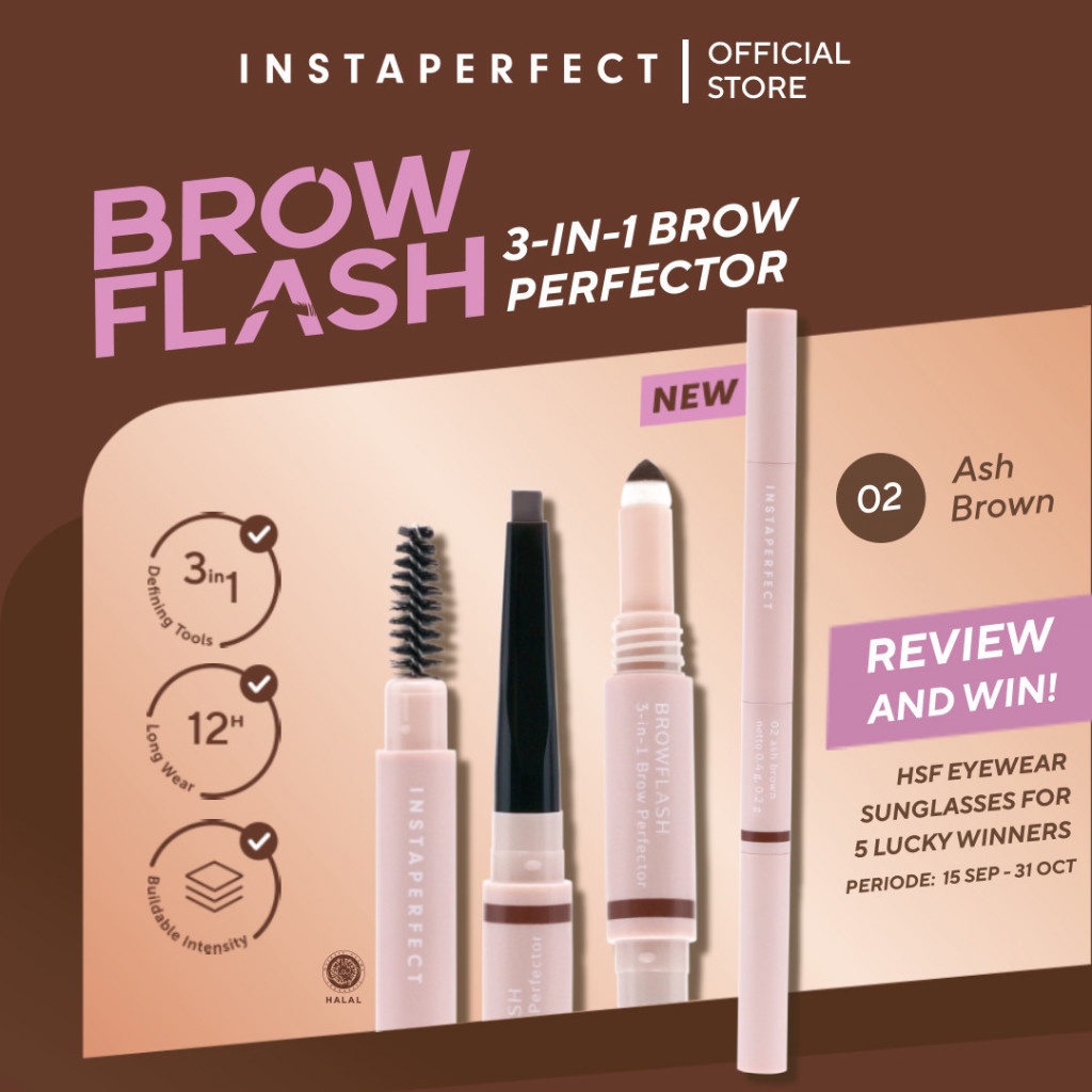 WARDAH INSTAPERFECT BROWFLASH 3 IN 1 BROW PERFECTOR