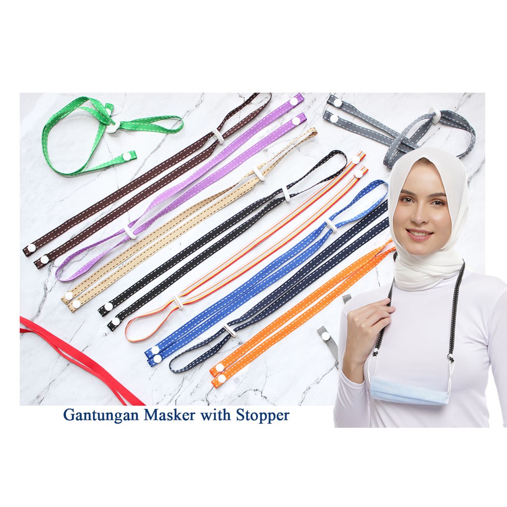 STRAP MASKER / LANYARD TALI GANTUNG MASKER KOREA KALUNG KONEKTOR STOPPER MASK HANGER